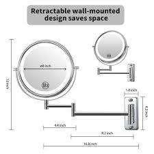 1x Magnification Bathroom Makeup Mirror