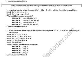 Cbse Class 10 Mathematics Quadratic