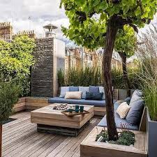 Rooftop Garden Benches Design Ideas