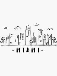 Miami Skyline Travel Sticker By