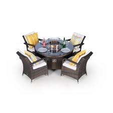 Round Rattan Dining Set