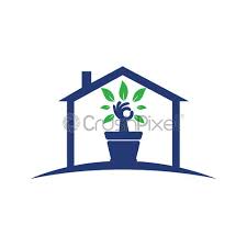 Ecological Garden Home Vector Logo