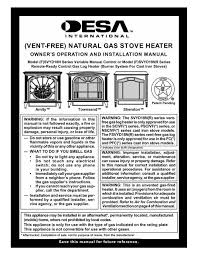 Vent Free Natural Gas Stove Heater Desa