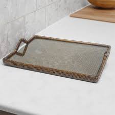 Rattan Island Rect Tray With Handle