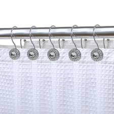 Chrome Double Shower Curtain Hooks