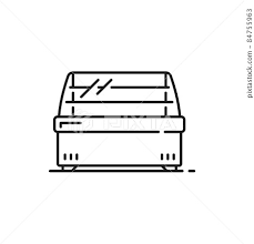 Freezer Isolated Outline Icon Vector