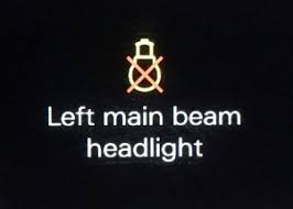 main beam error while headlight working