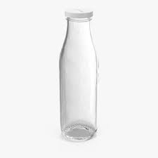 3d Model Milk Half Gallon Glass Bottle