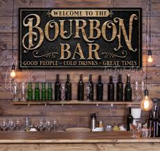 Bourbon Bar Sign With Personalized Name