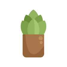 Plant Pot Icon Flat Vector Flower Plant