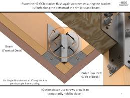 h2 series deck corner brackets