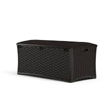 Suncast 72 Gal Resin Wicker Deck Box