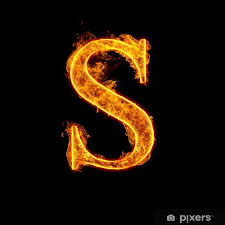 Sticker Fire Alphabet Letter S Pixers Uk