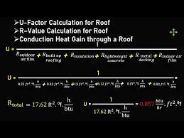 Calculate U Value R Value For Roof