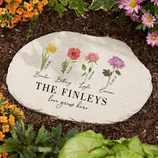 Birth Flower Garden Stone