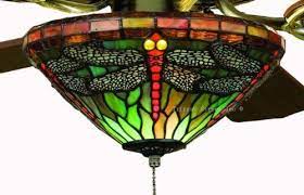 Dragonfly Stained Glass Ceiling Fan Kit