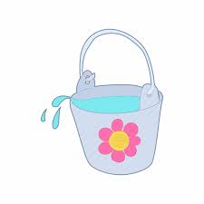 Bucket Cartoon Container Flower