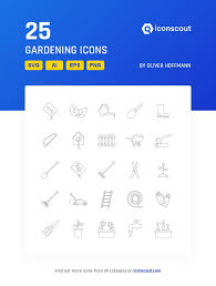Gardening Icon Pack 25 Line Icons