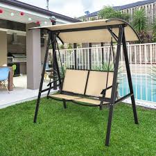 Gymax Patio Canopy Swing Outdoor Swing