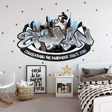 Custom Graffiti Bmx Wall Decal Name Art