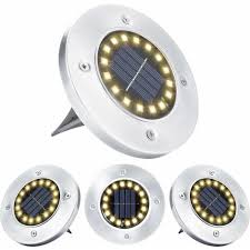 Solar Lights Outdoor 8 Pieces 16 Led