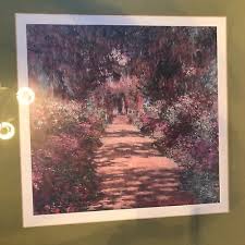 Framed Claude Monet Print Iris Garden