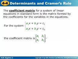 Coefficient Matrix
