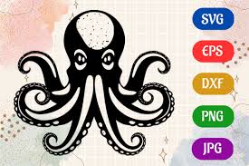 Octopus Black Isolated Svg Icon