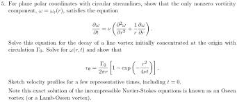 Solved 5 For Plane Polar Coordinates