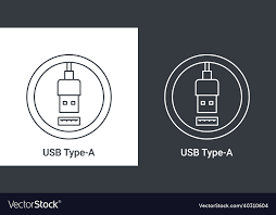 Usb Type A Port Icon Socket Plug In