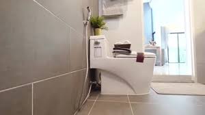 Modern Bathroom With Grey Tile And
