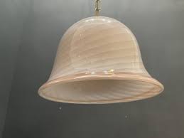 Pink Swirl Murano Glass Pendant Lamp