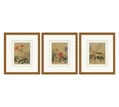 Edo Flowers Botanical Prints Framed
