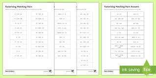 Factorizing Matching Pairs