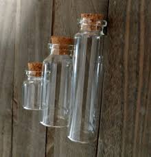 Glass Cork Bottles 3 Clear Container