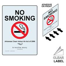 Smoking Label Nhe 7632 Arkansas Reverse