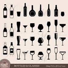 Bottles Glasses Clip Art Bar Clip Art