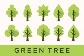 Tree Logo Icon Set Design Garden Plant