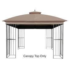 Apex Garden Replacement Canopy Top For Garden Treasures 10 X 10 Brown Metal Square Semi Gazebo Model L Gz038pst F Beige