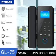 Zymak Gl 75 Fingerprint Glass Door Lock
