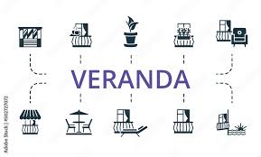 Veranda Set Icon Editable Icons