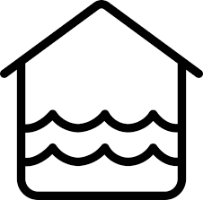 House Flooding Outline Icon Outline