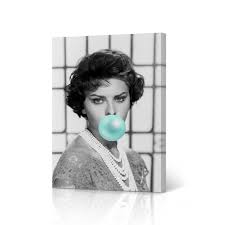 Beautiful Sophia Loren Teal Blue Bubble