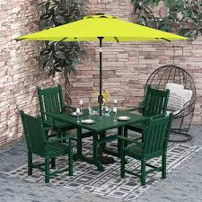 Square Hdpe Plastic Outdoor Dining Set