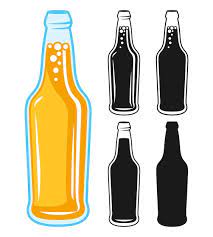 Beer Glass Bottle Retro Sign Set Design