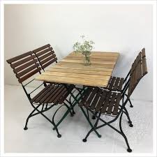 German Vintage Garden Table And Chair