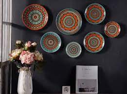 Golden Ceramic Wall Decor Plates At Rs