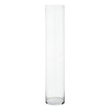 Long Clear Glass Floor Vase 36