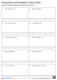 Multi Step Inequalities Worksheets