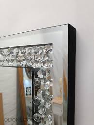 Floating Crystal Rectangle Wall Mirror